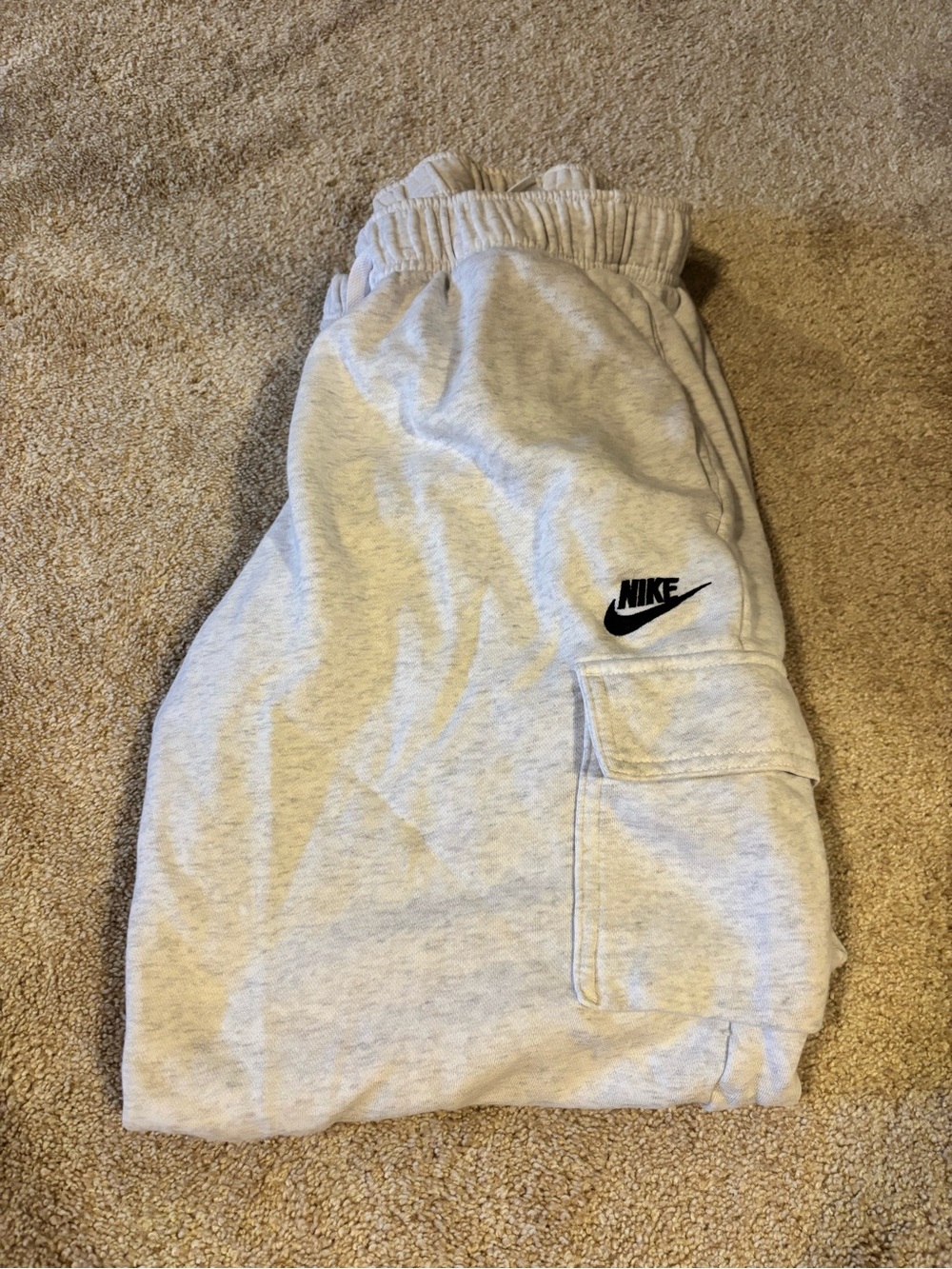 Nike women’s Light Gray Cargo Sweatpants - Comfortable Everyday Wear